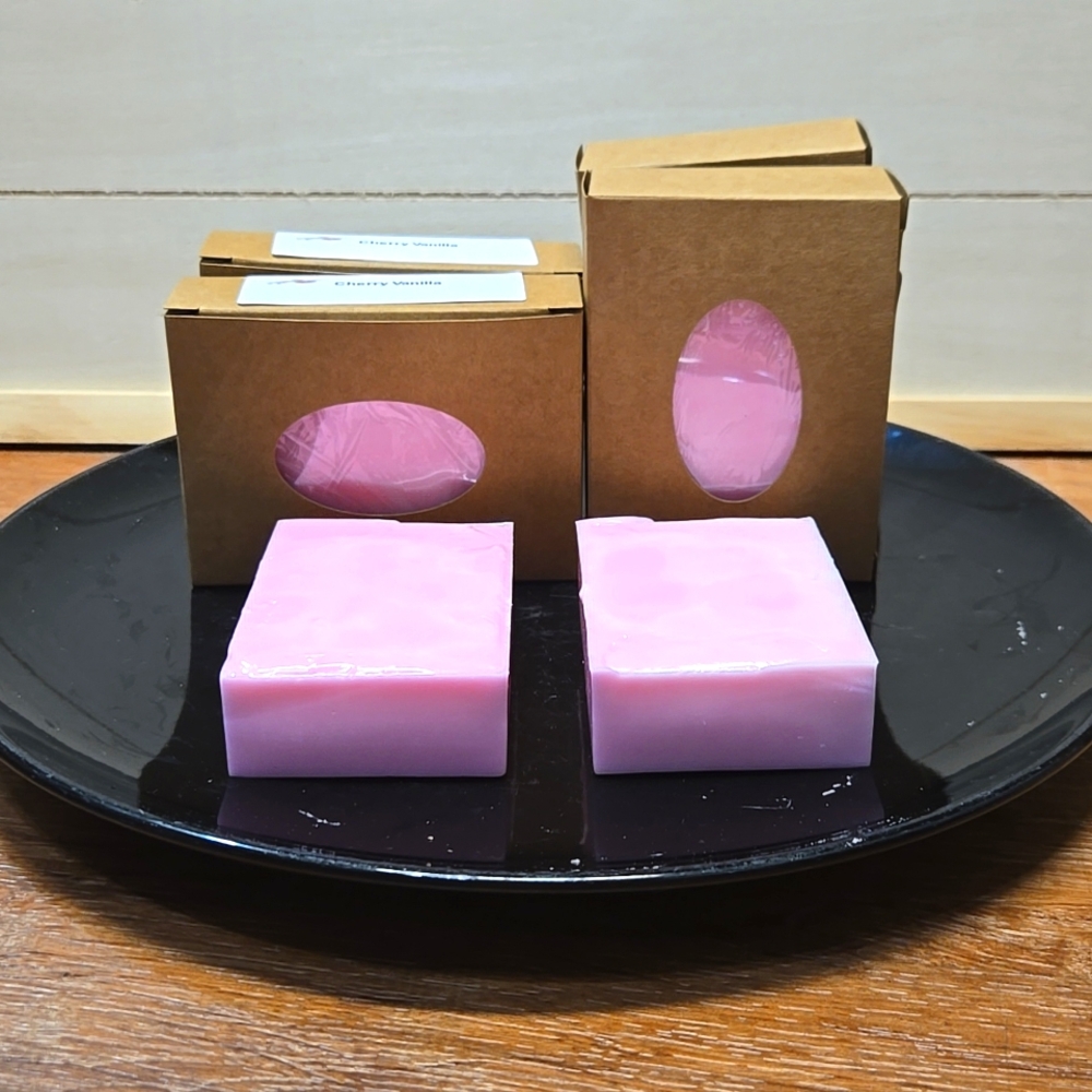 LAST 1❤️!Hand Crafted Cherry Vanilla Shea Butter Soap 4oz Bar - Picture 5 of 9